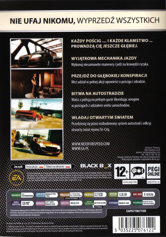 Back Cover for Need for Speed: Undercover (Windows) (EA Classics release)