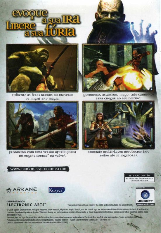 Back Cover for Dark Messiah: Might and Magic (Windows)