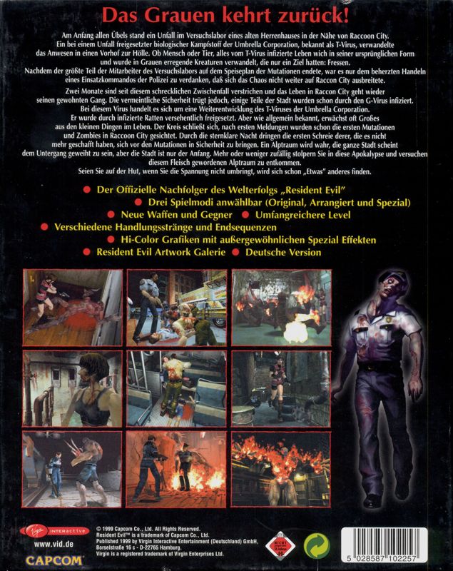 Back Cover for Resident Evil 2 (Windows)