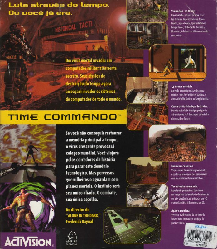 Back Cover for Time Commando (DOS and Windows)