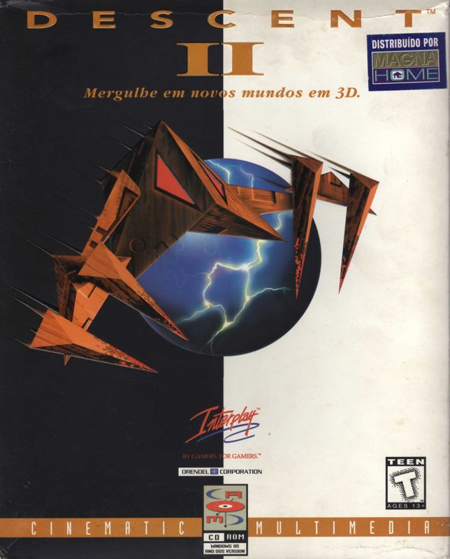 Front Cover for Descent II (DOS and Windows)