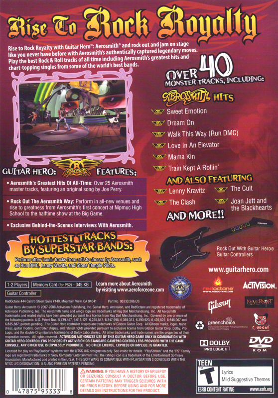Guitar Hero: Aerosmith cover or packaging material - MobyGames