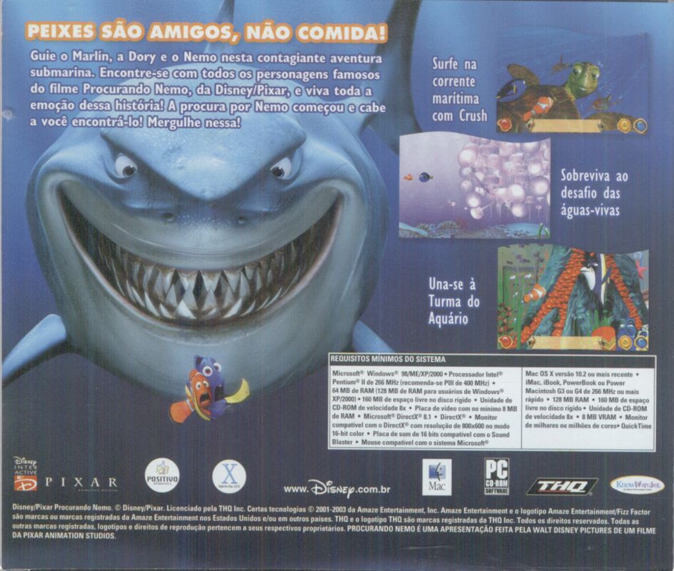 Other for Disney•Pixar Finding Nemo (Macintosh and Windows): Jewel Case - Back