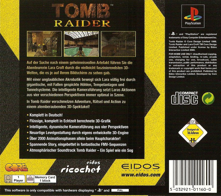 Tomb Raider cover or packaging material - MobyGames