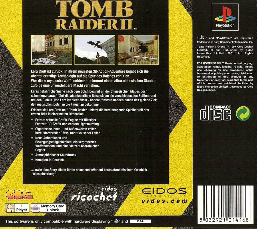 Tomb Raider Ii Cover Or Packaging Material - Mobygames