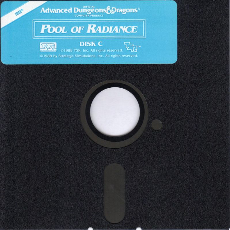 Media for Pool of Radiance (DOS): Disk C