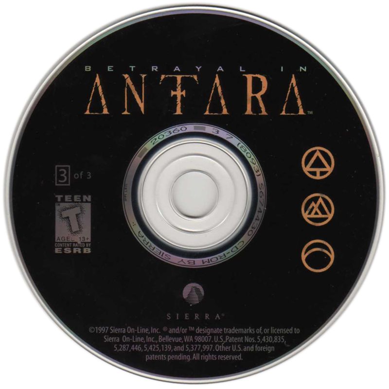 Media for Betrayal in Antara (Windows and Windows 16-bit): Disc 3/3