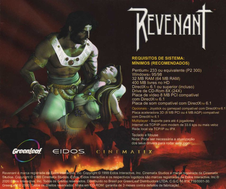 Other for Revenant (Windows): Jewel Case - Back