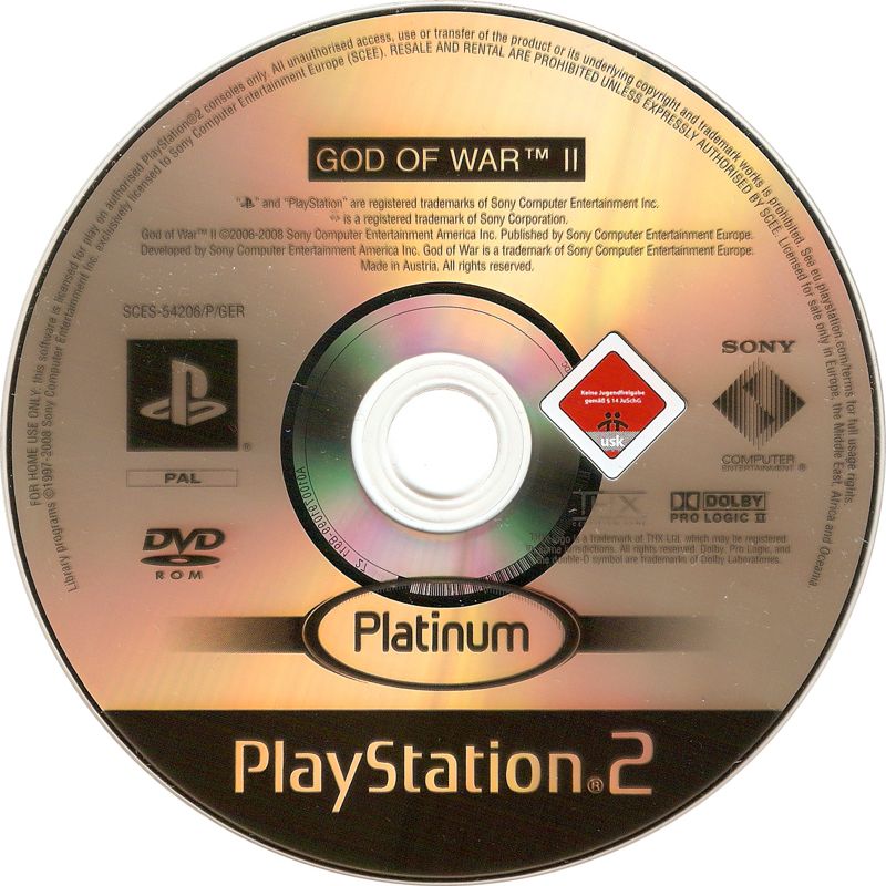 Media for God of War II (PlayStation 2) (Platinum release)