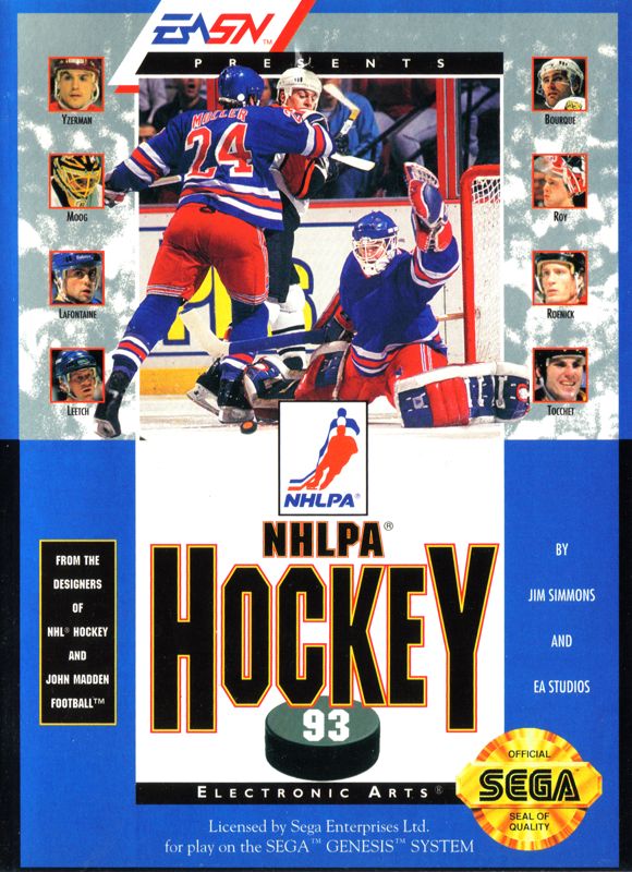 Front Cover for NHLPA Hockey '93 (Genesis)