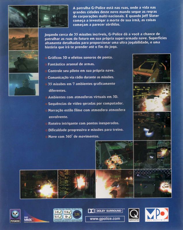 Back Cover for G-Police (Windows)