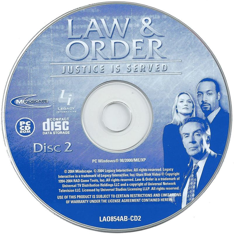Media for Law & Order: Justice is Served (Windows): Disc 2