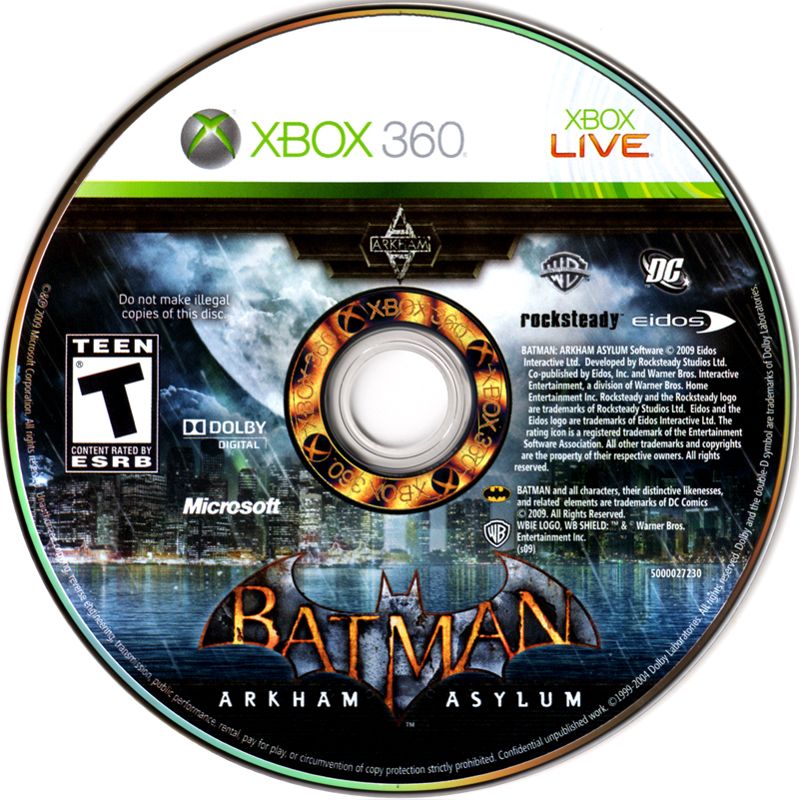 Media for Batman: Arkham Asylum (Xbox 360)
