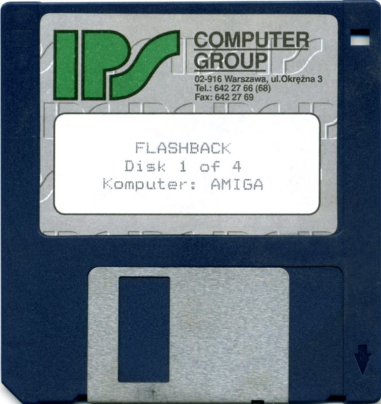 Media for Flashback: The Quest for Identity (Amiga): Disk 1/4