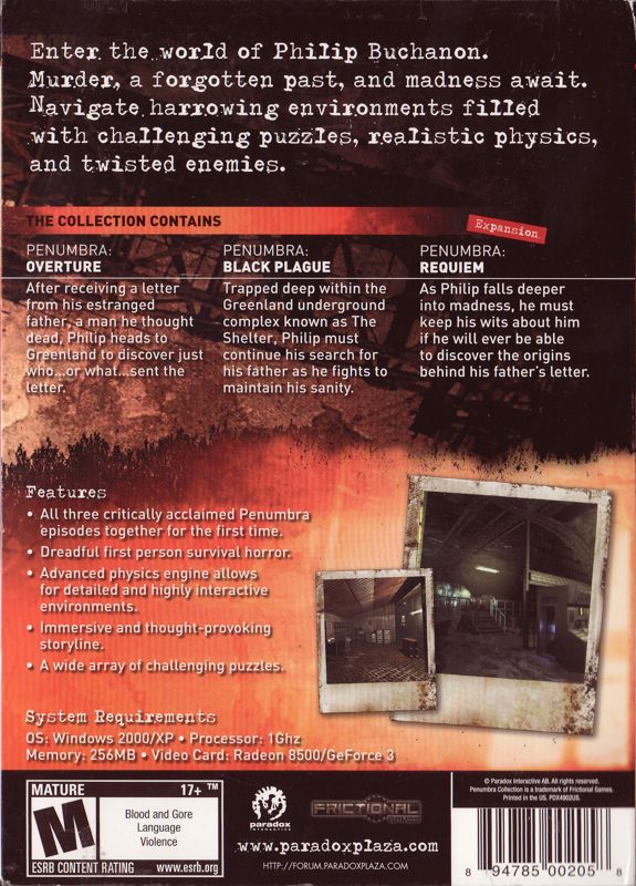 Back Cover for Penumbra Collection (Windows)