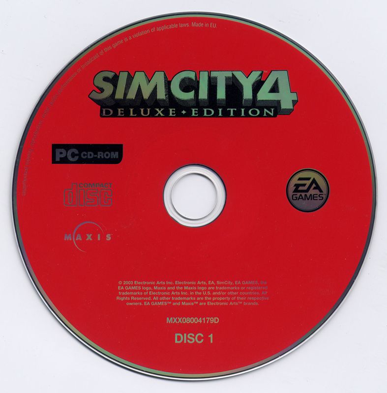 Media for SimCity 4: Deluxe Edition (Windows) (EA Hit-Parad release): Disc 1