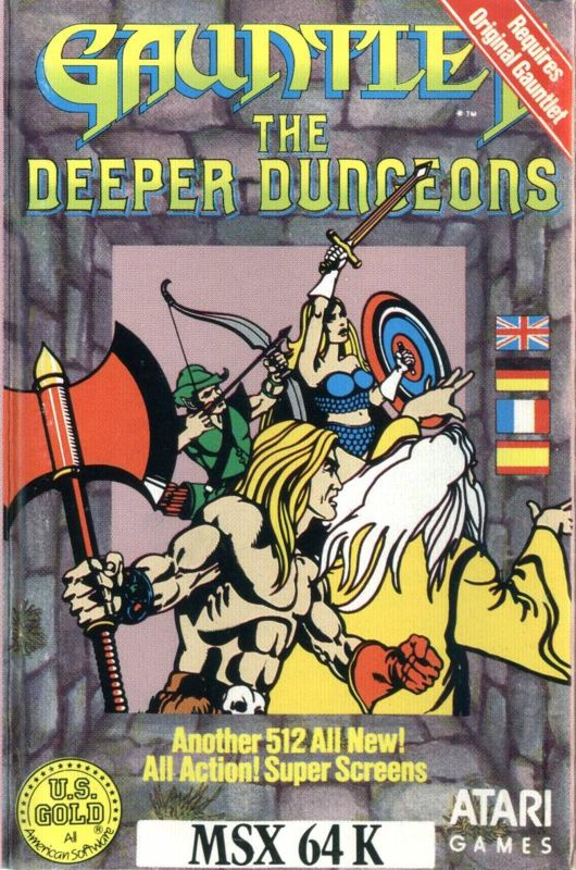 Front Cover for Gauntlet: The Deeper Dungeons (MSX)