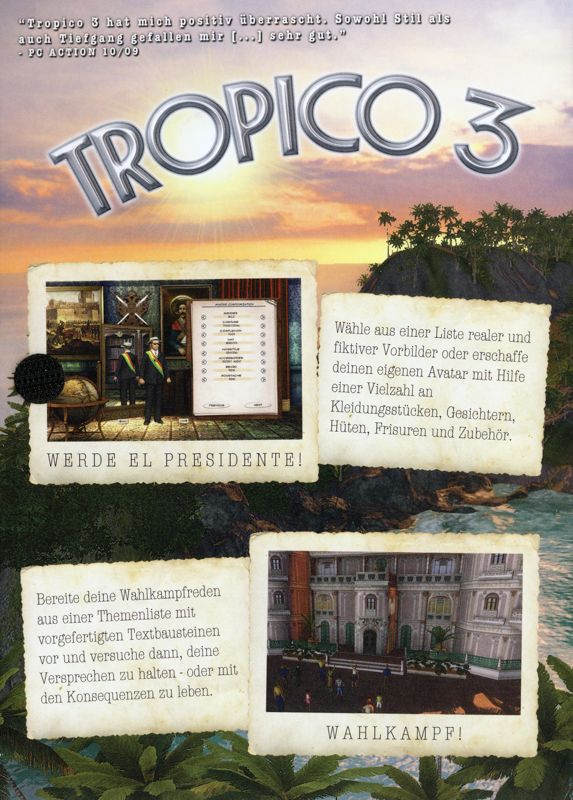 Inside Cover for Tropico 3 (Windows): Left Flap