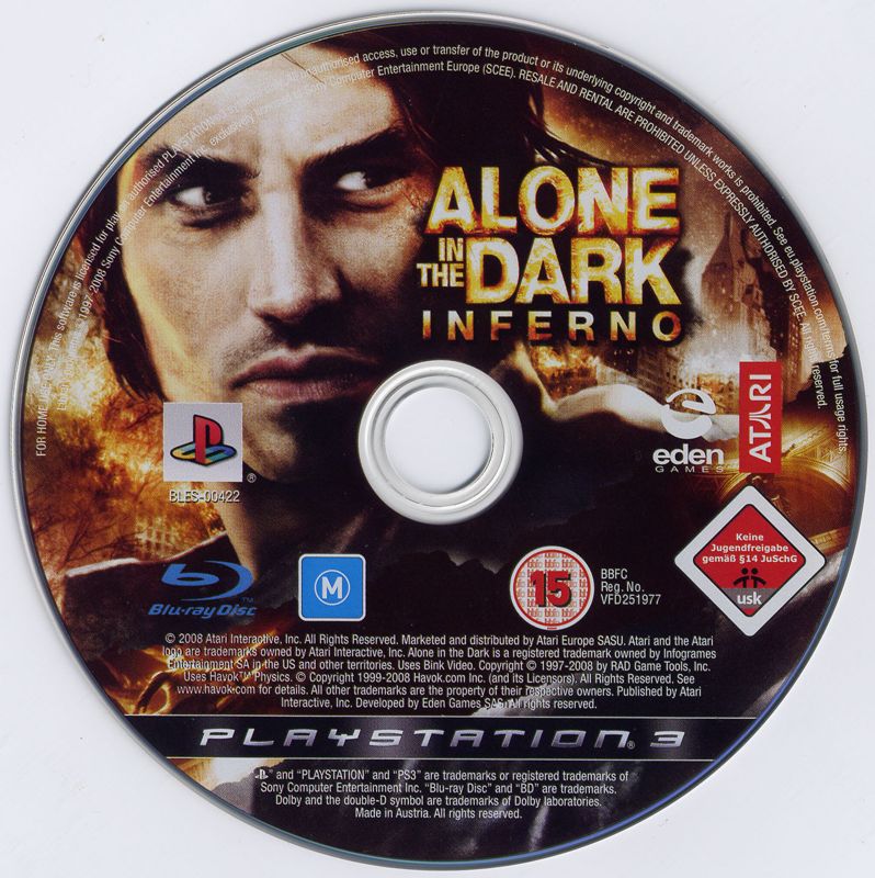 Media for Alone in the Dark: Inferno (PlayStation 3)