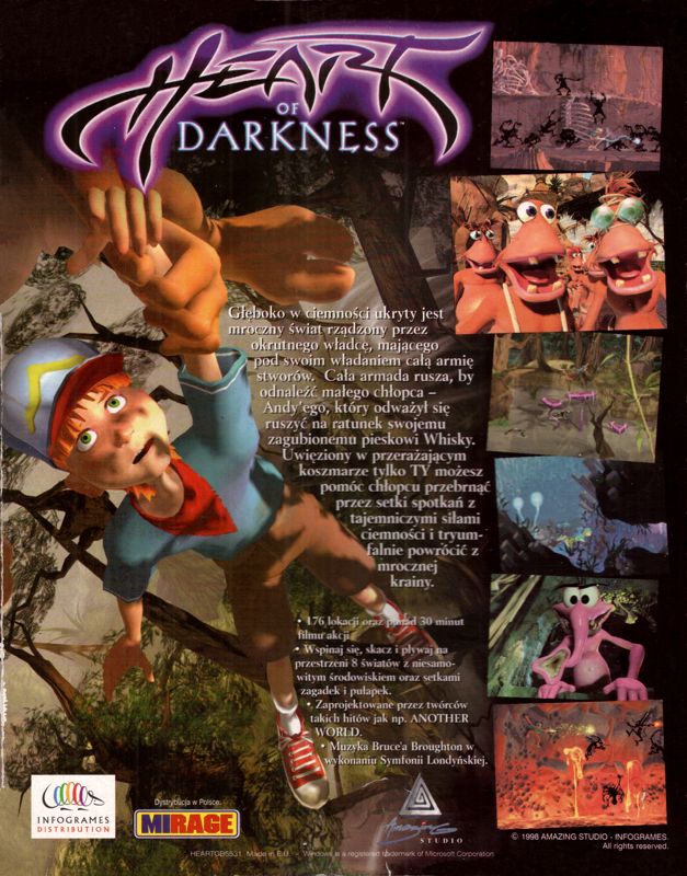 Back Cover for Heart of Darkness (Windows)