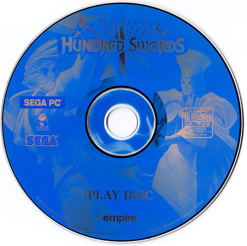 Media for Hundred Swords (Windows): Play Disc