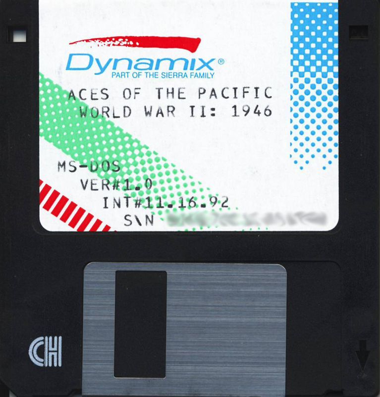 Media for Aces of the Pacific: Expansion Disk - WWII: 1946 (DOS) (v1.0 VGA 3.5" Disk release)