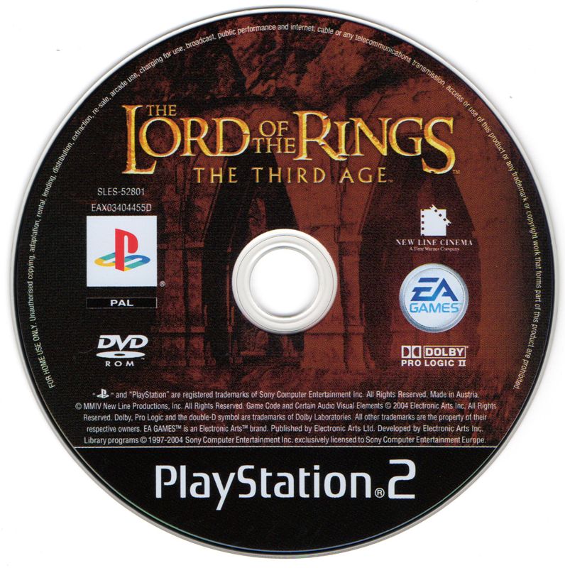 Media for The Lord of the Rings: The Third Age (PlayStation 2)