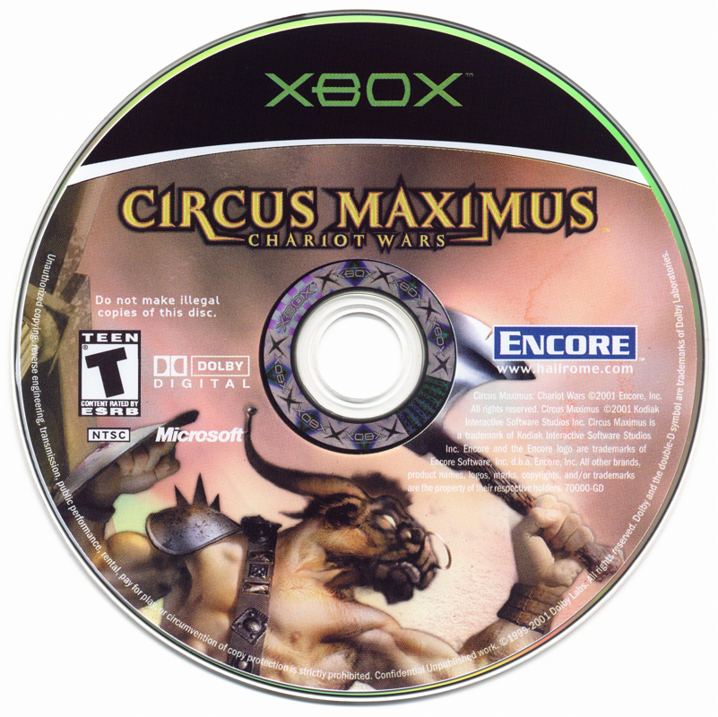 Media for Circus Maximus: Chariot Wars (Xbox)