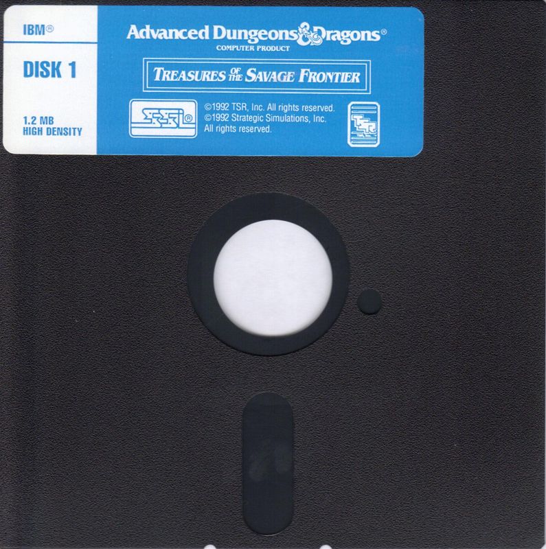 Media for Treasures of the Savage Frontier (DOS): Disk 1