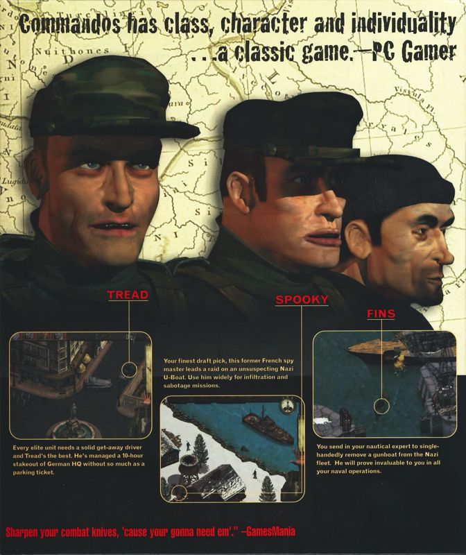 Inside Cover for Commandos: Behind Enemy Lines (Windows): Right