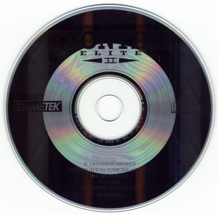 Media for Frontier: Elite II (DOS) (CD-ROM Release)