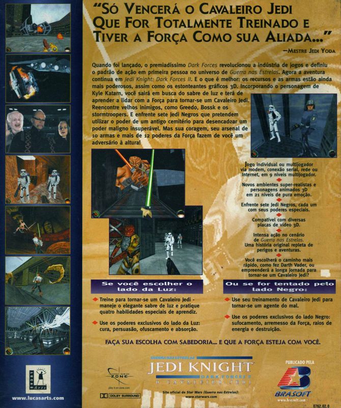 Back Cover for Star Wars: Jedi Knight - Dark Forces II (Windows)
