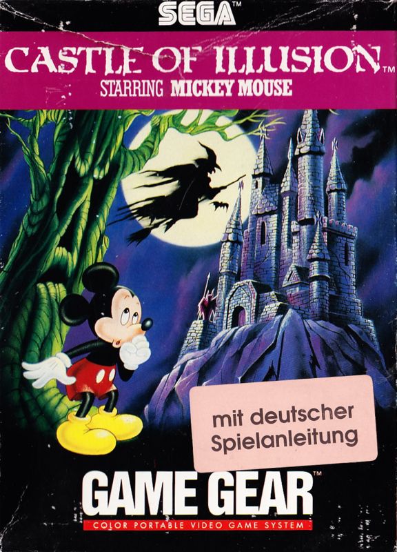 Front Cover for Castle of Illusion starring Mickey Mouse (Game Gear) (US box containing German-only instructions in addition)