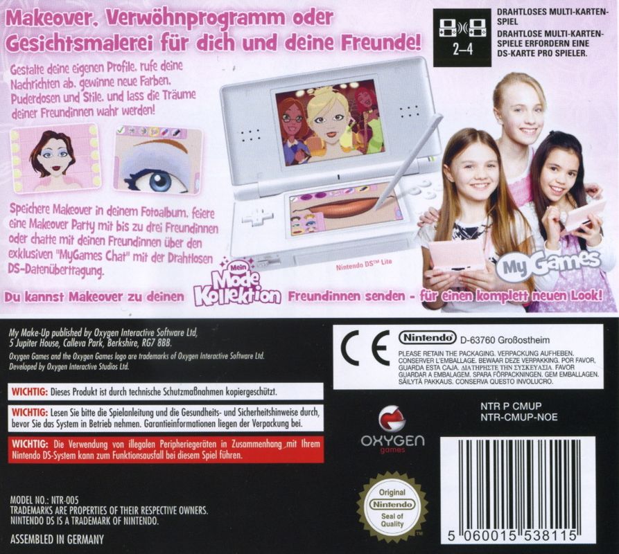 Back Cover for My Make-Up (Nintendo DS)