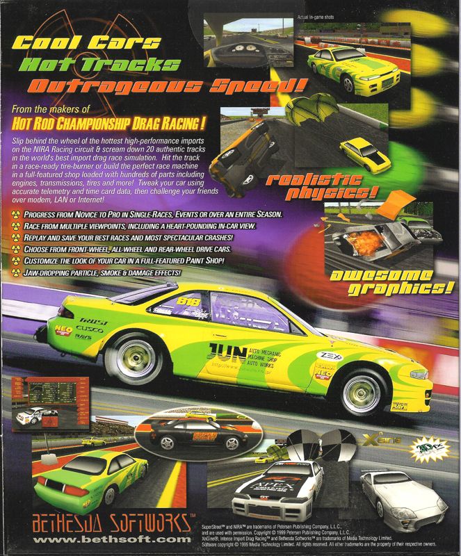 Back Cover for NIRA: Intense Import Drag Racing (Windows)