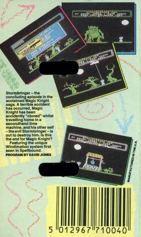 Back Cover for Stormbringer (MSX)