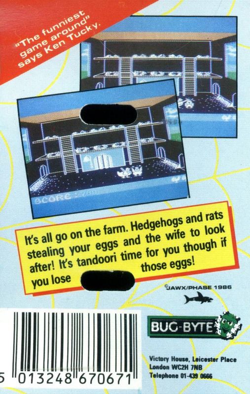 Back Cover for Chicken Chase (MSX)