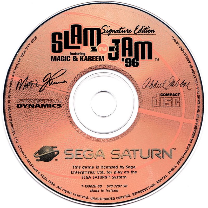 Media for Slam 'N Jam '96 featuring Magic & Kareem (SEGA Saturn)