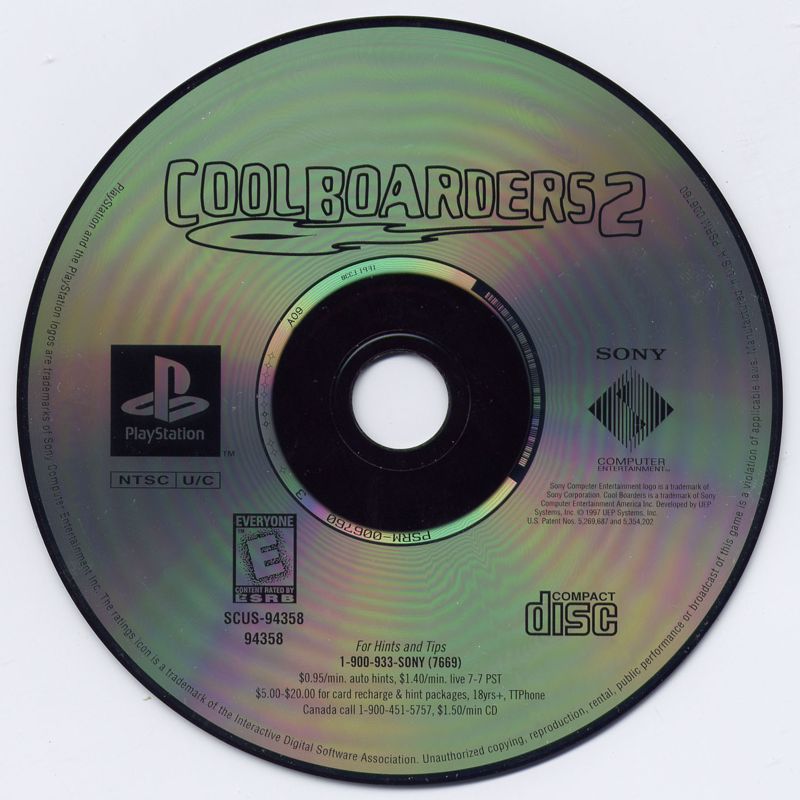 Media for Cool Boarders 2 (PlayStation) (Greatest Hits release)
