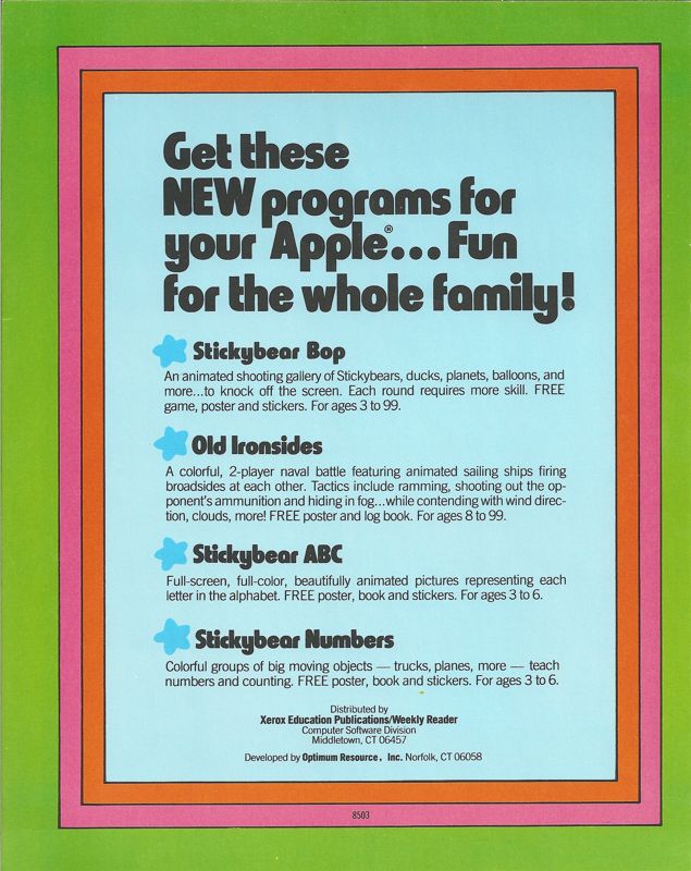 Back Cover for Old Ironsides (Apple II)