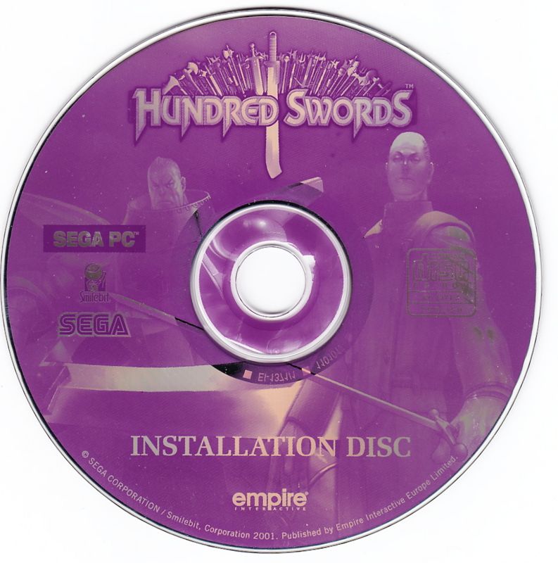 Media for Hundred Swords (Windows): Installation Disc