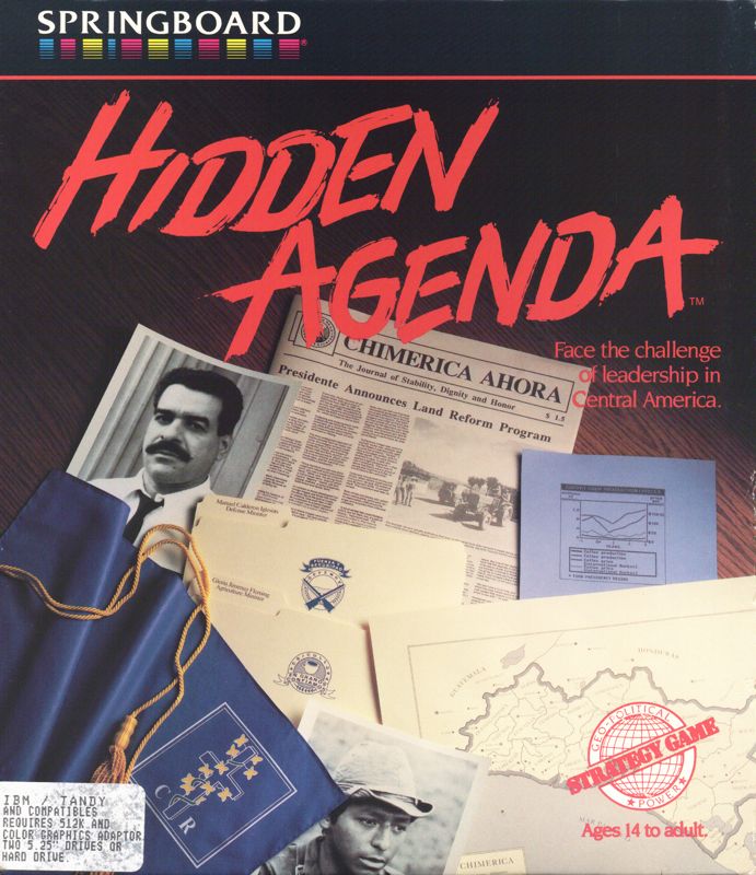 Front Cover for Hidden Agenda (DOS)