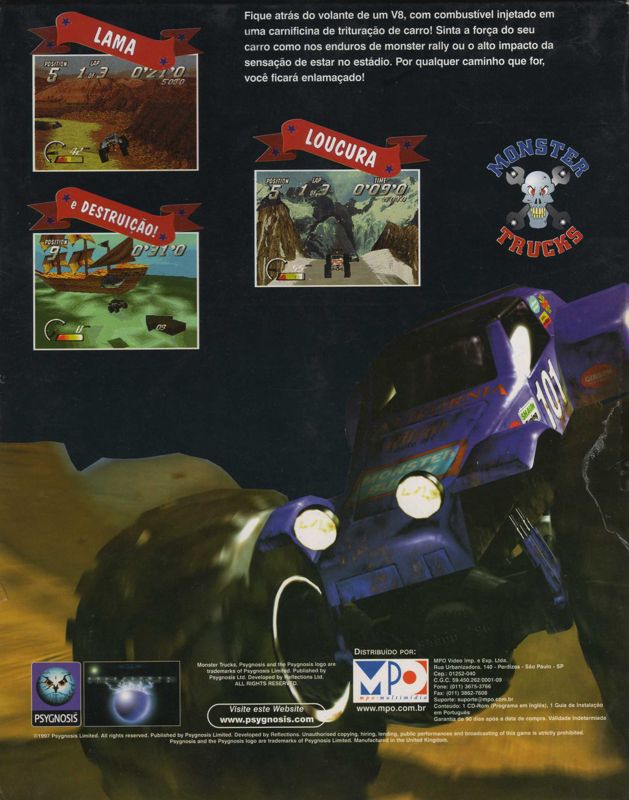 Back Cover for Thunder Truck Rally (DOS and Windows)
