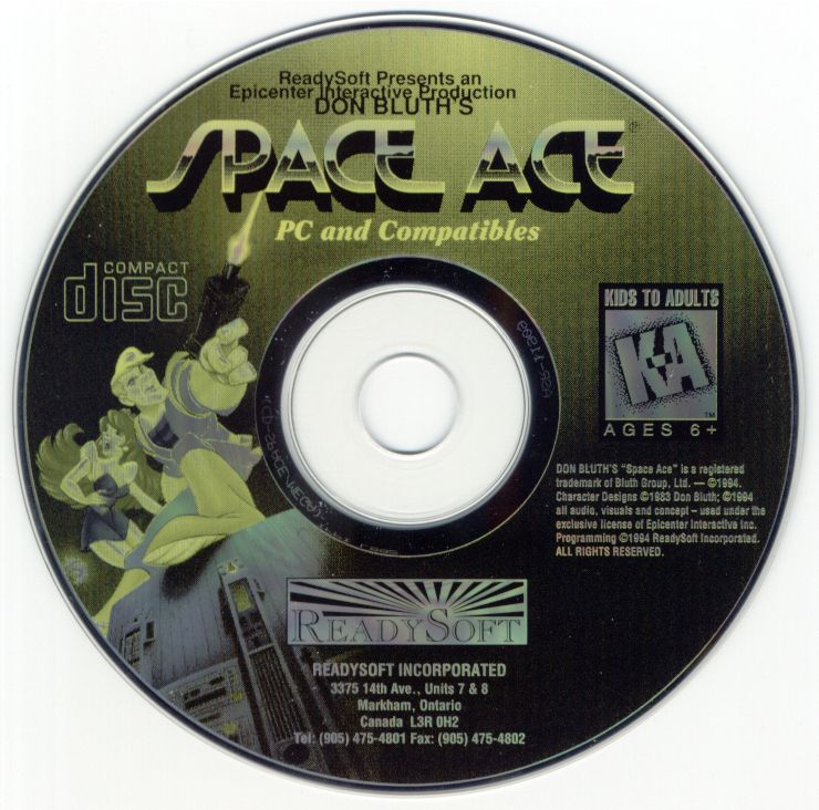Media for Megapak 4 (DOS): Space Ace disc