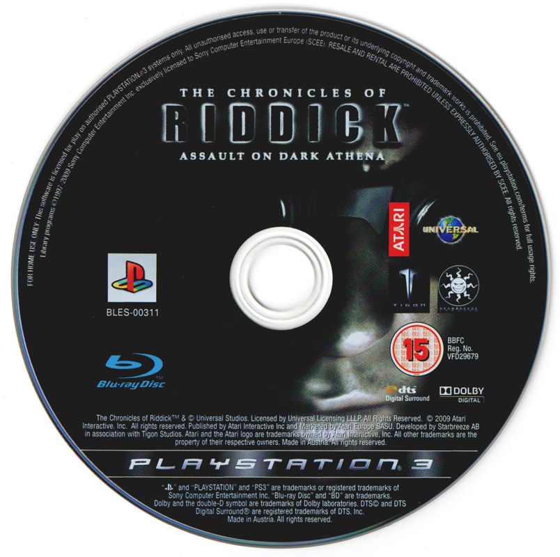 Media for The Chronicles of Riddick: Assault on Dark Athena (PlayStation 3)