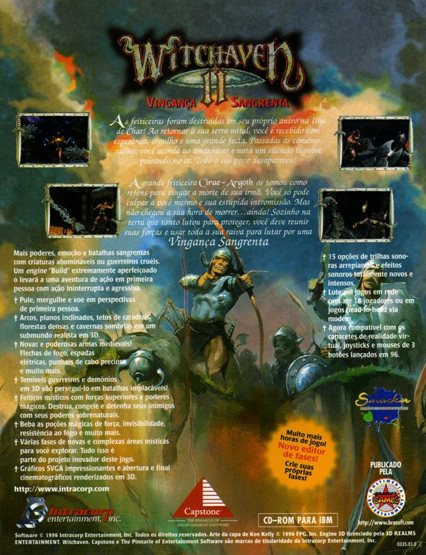 Back Cover for Witchaven II: Blood Vengeance (DOS)