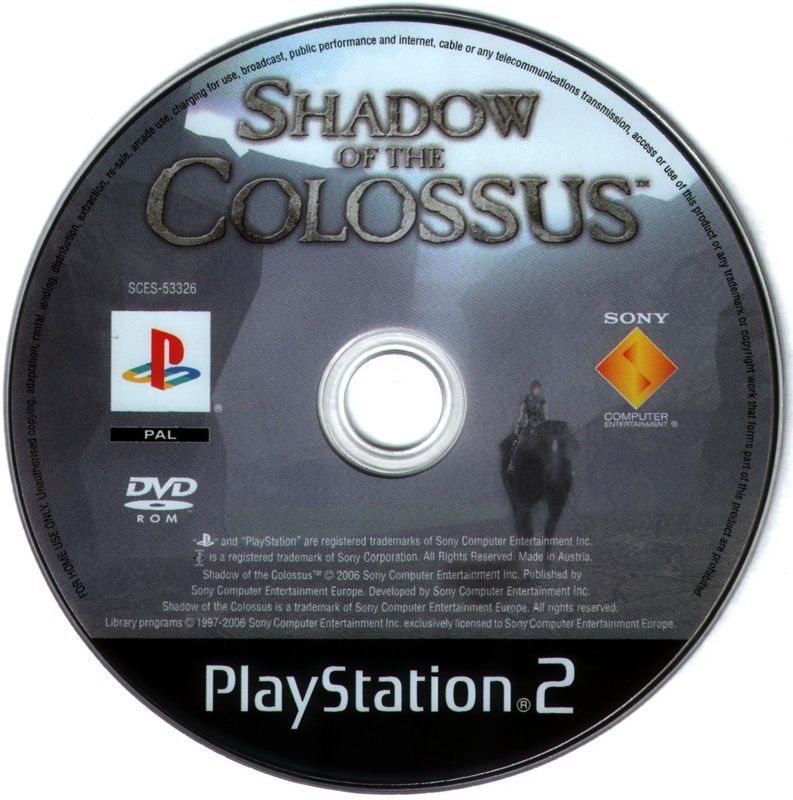 Shadow of the Colossus Playstation PS2 Disc Style Plastic 