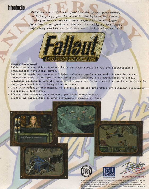 Back Cover for Fallout (Windows)