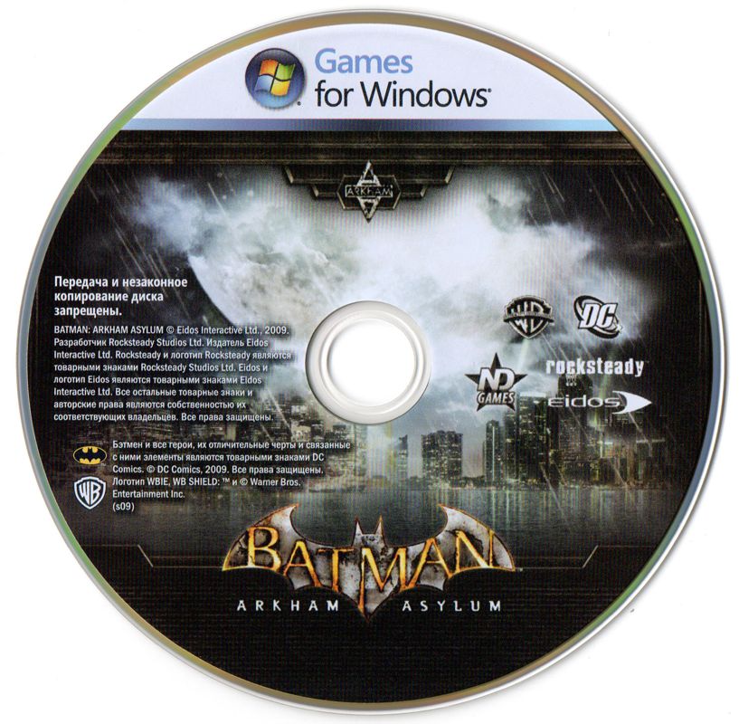 Media for Batman: Arkham Asylum (Windows) (Localized version): Game Disc