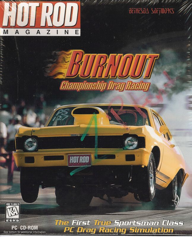 Front Cover for Burnout: Championship Drag Racing (DOS)